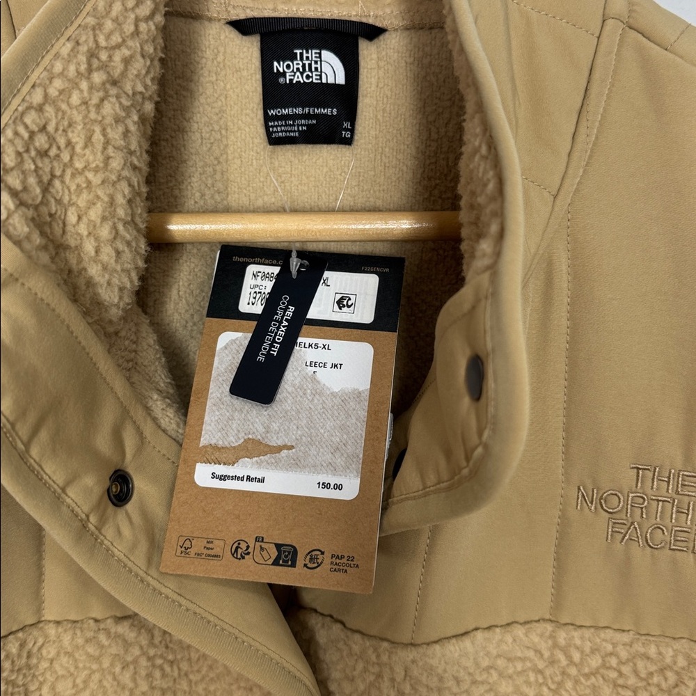 TNF The North Face WOMEN'S CRAGMONT FLEECE JACKET NWT Khaki Stone XL - Picture 8 of 9